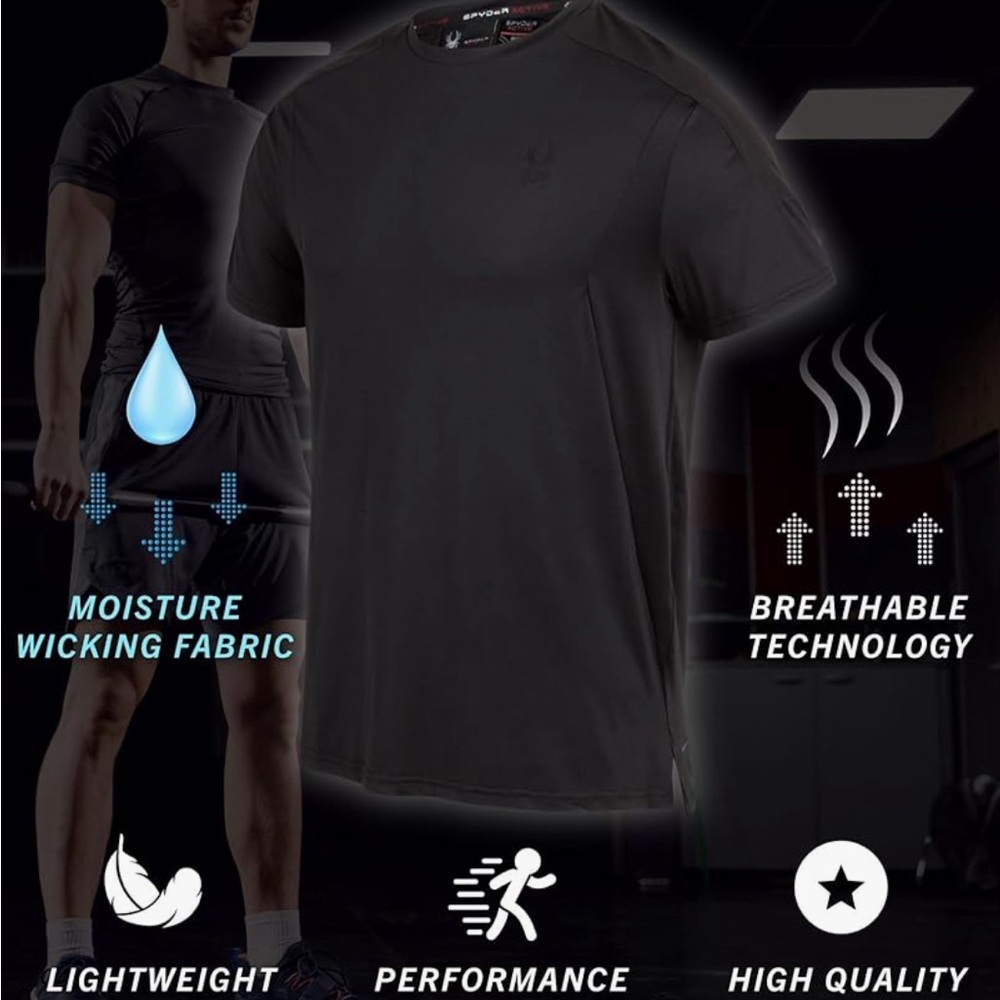 Spyder Men's Athletic T-Shirt - Active Performance - Picture 4 of 8